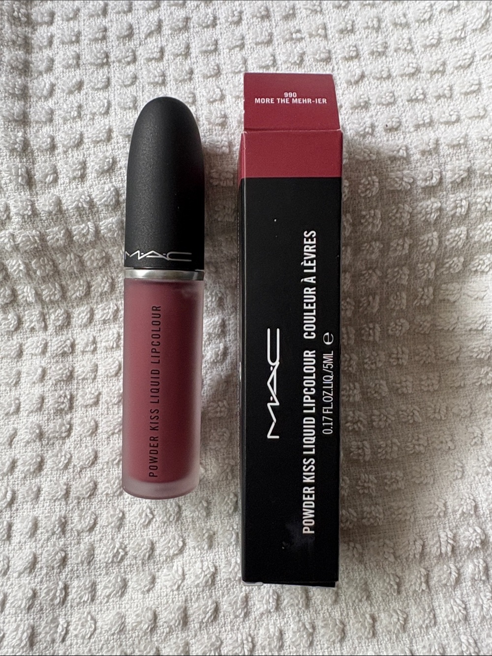 MAC Powder Kiss Liquid Lipcolour - 990 More The Mehr-ier